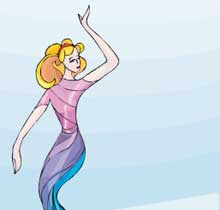 Original JustVeg mermaid illustration